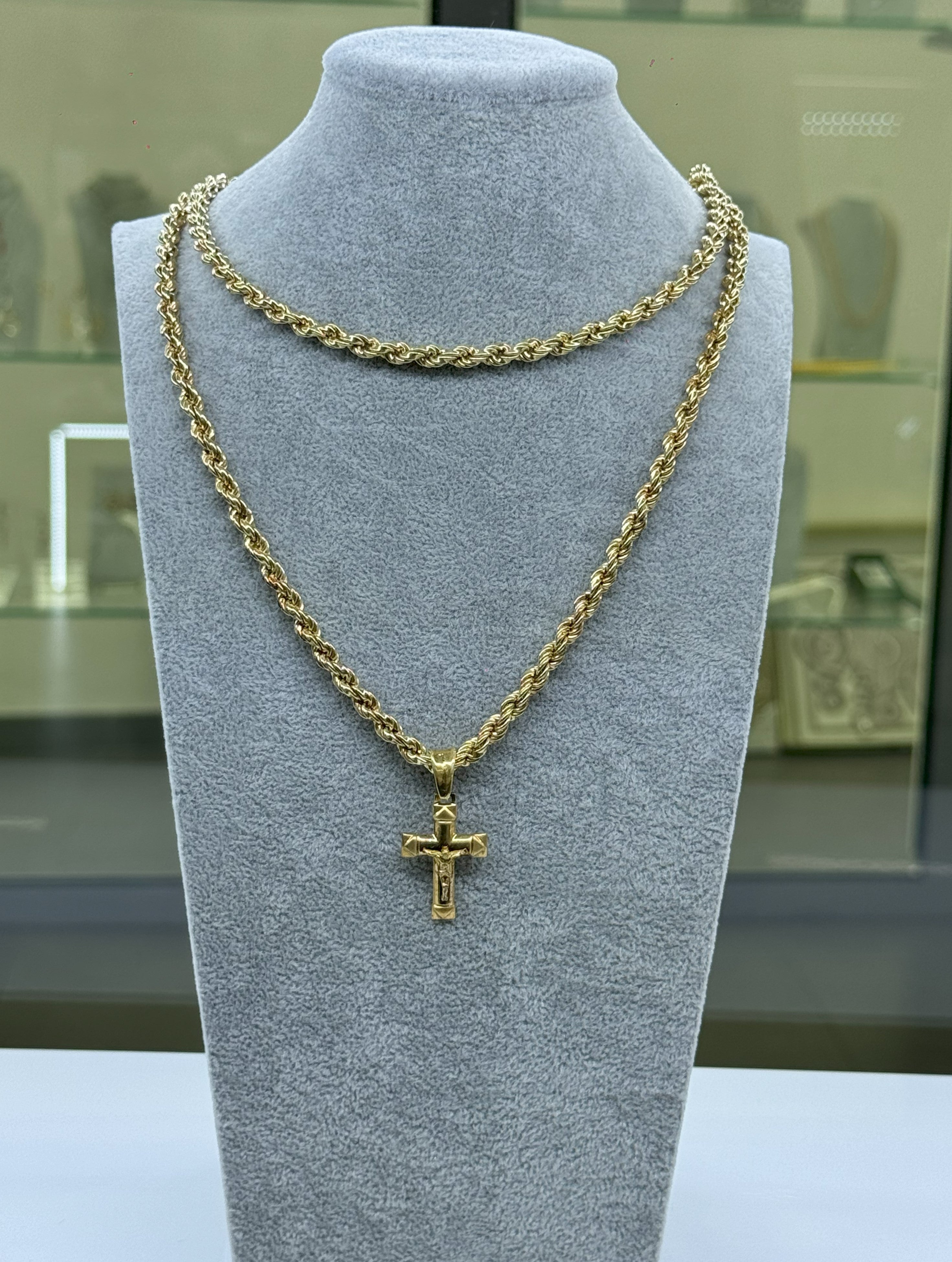 Collana Funetta 5 mm Con Crocifisso