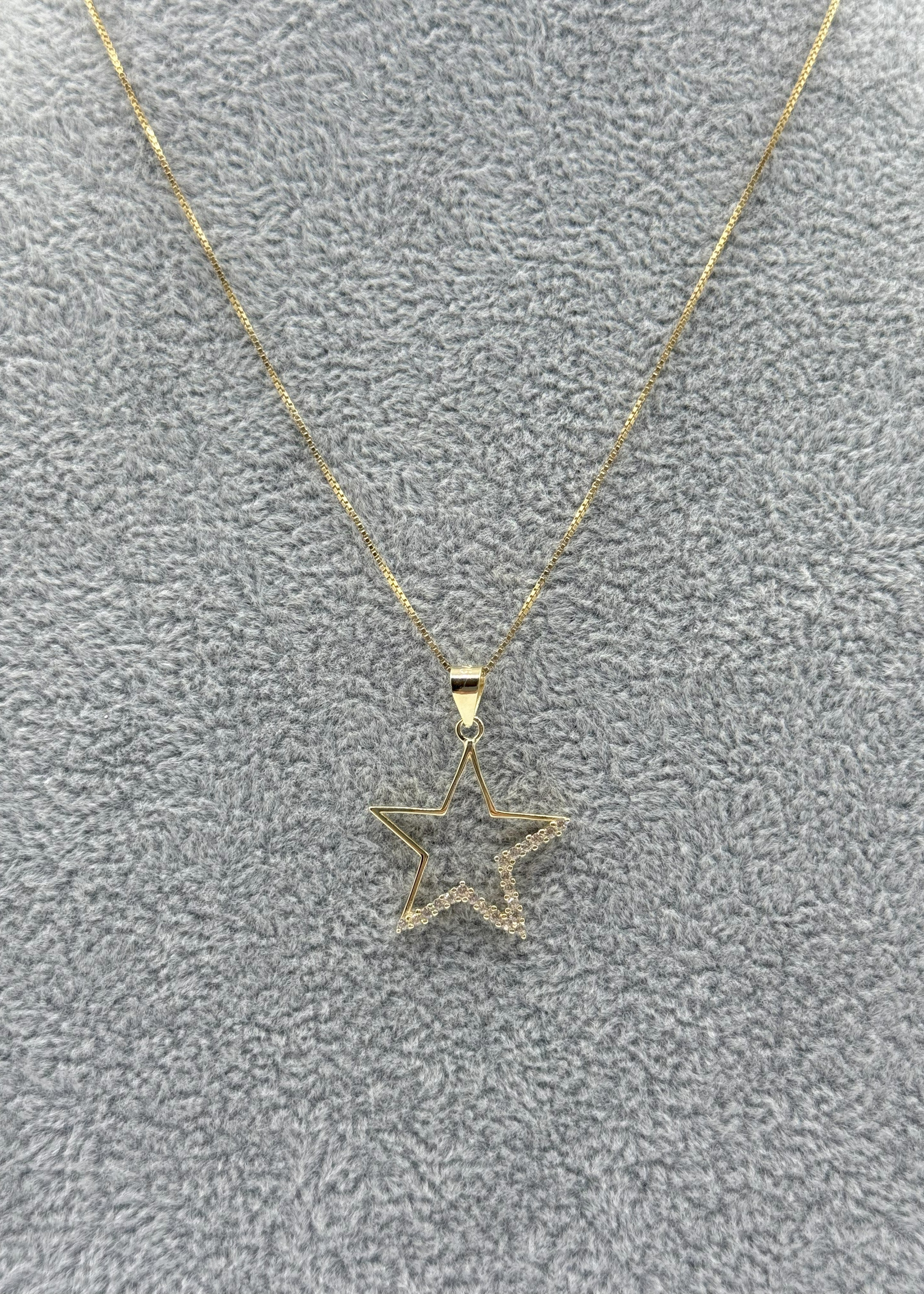 Collana Argento925 Dorata Con Stella Zirconata Art.P31/89