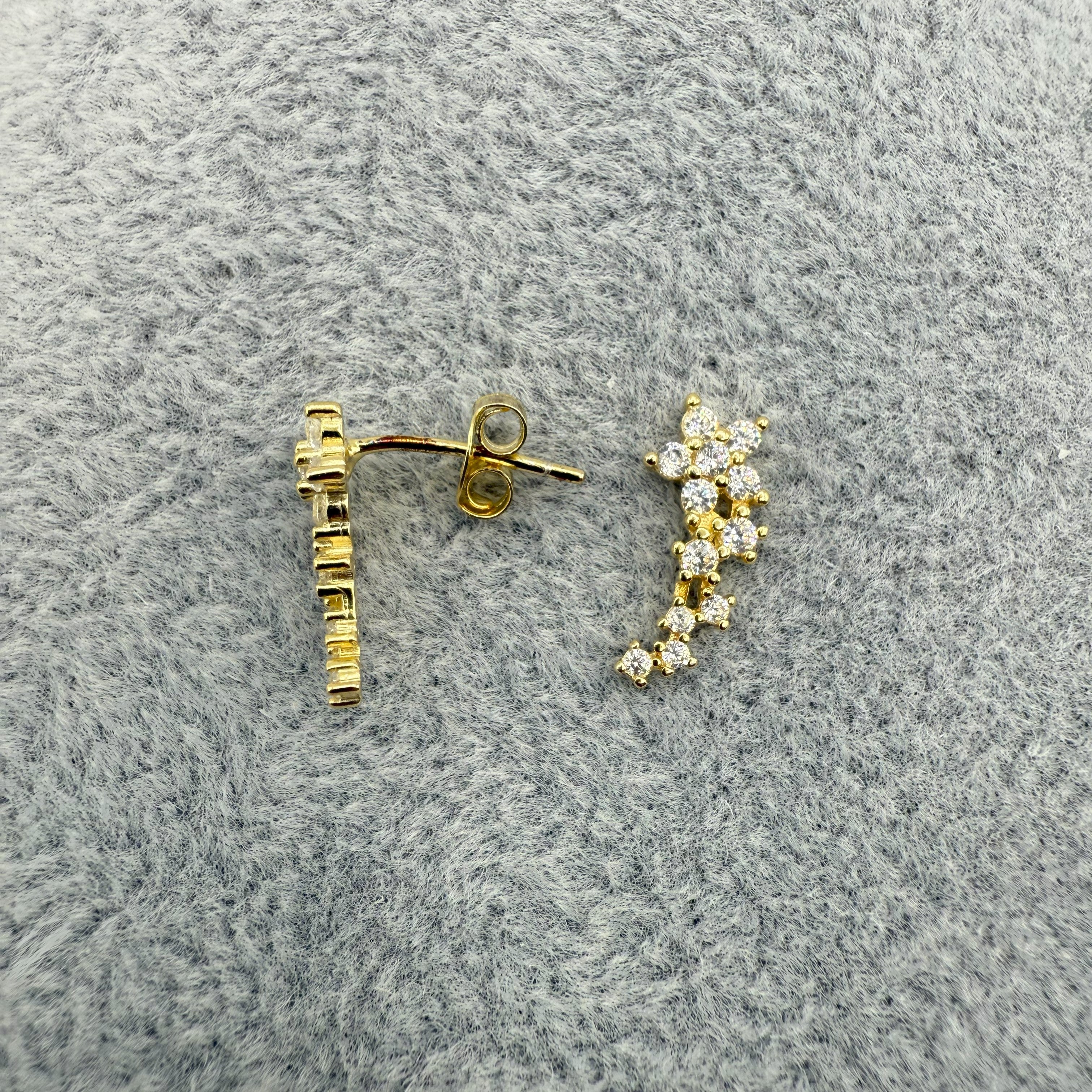 Orecchini in Argento925 Dorati Pendenti Zirconati Art.034/35