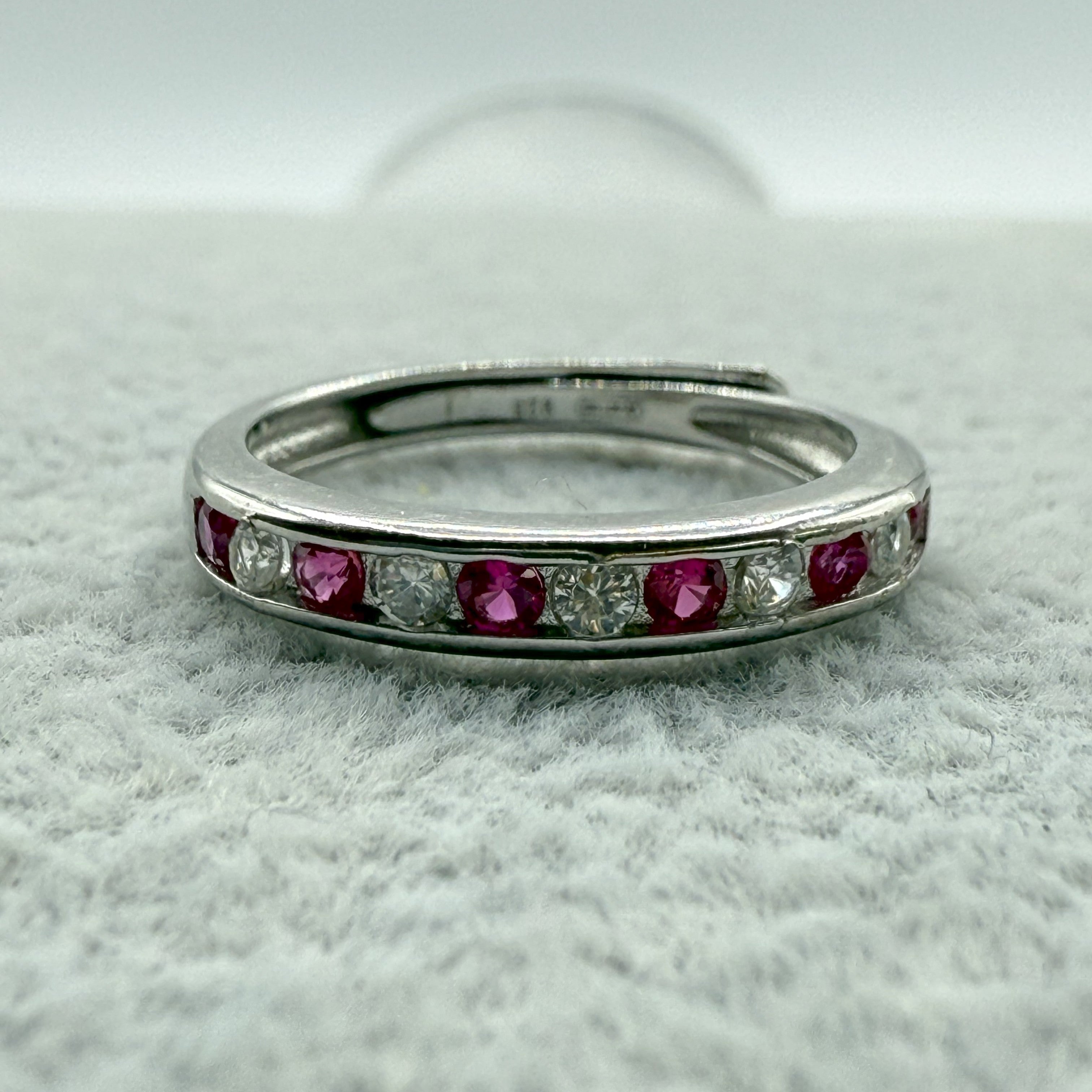 Anello Argento925 Con Zirconi Bianchi e Ametista Art.5562