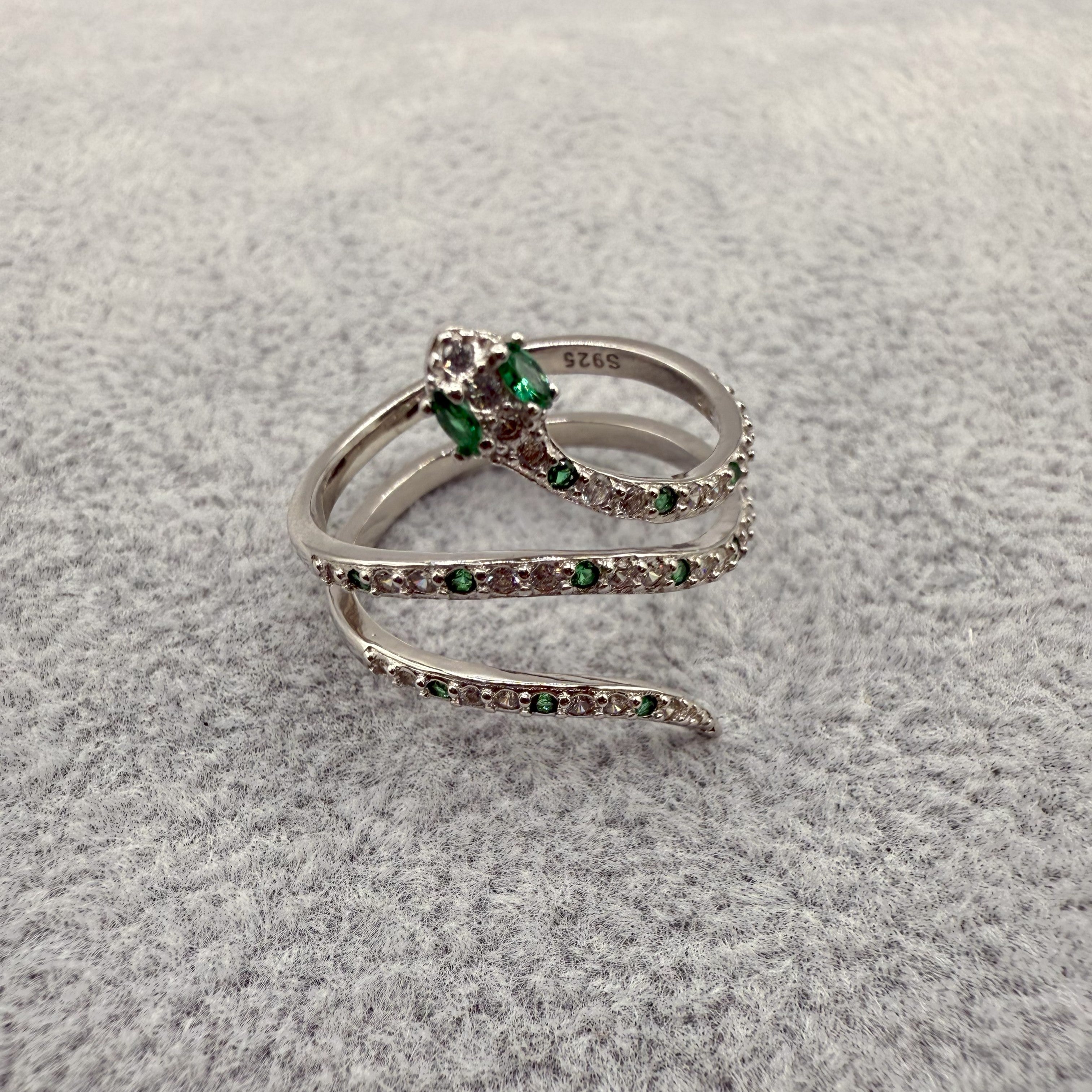 Anello Argento925 A Forma Di Serpente Con Zirconi Art. A65/43