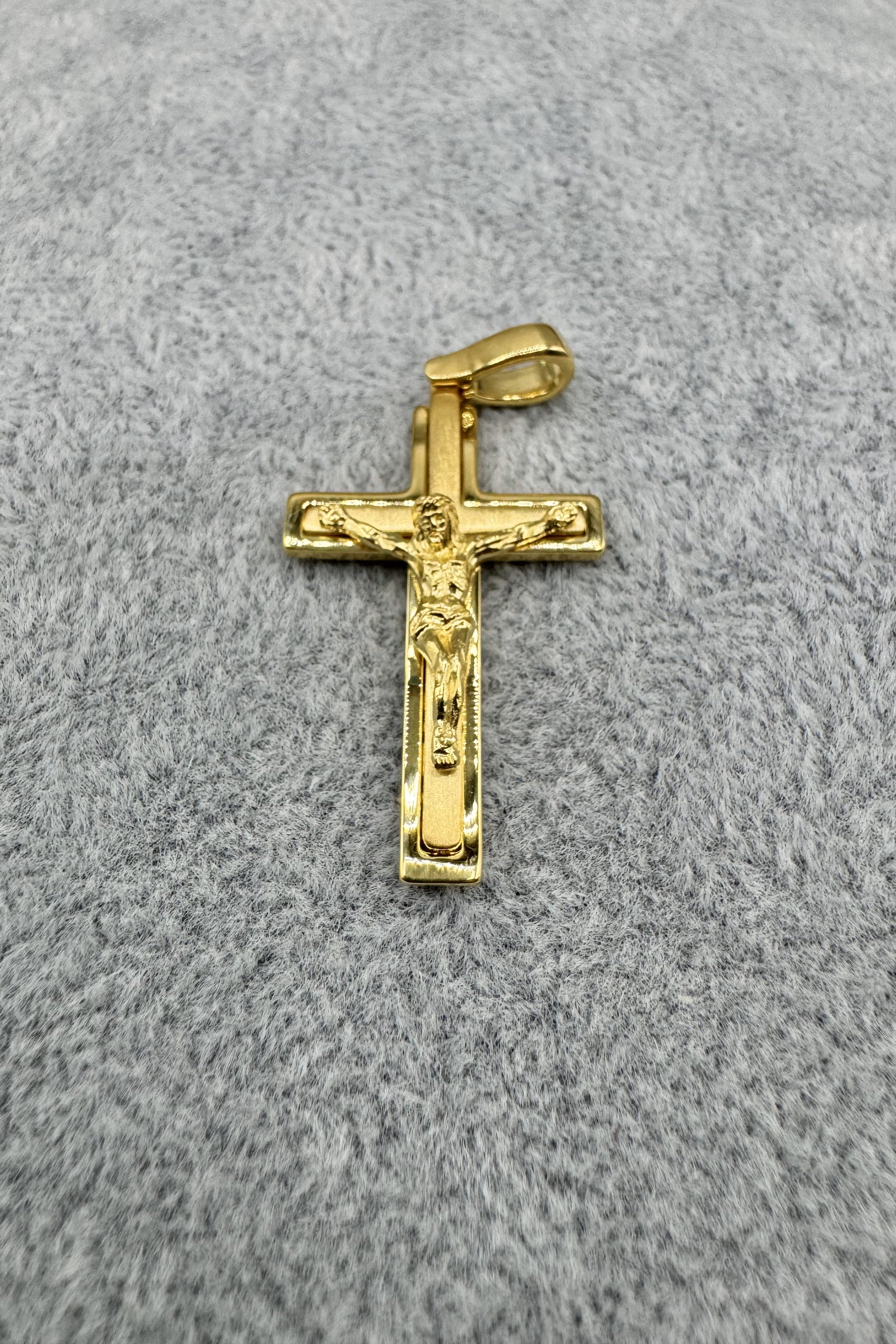 Ciondolo Crocifisso Argento925 Dorato