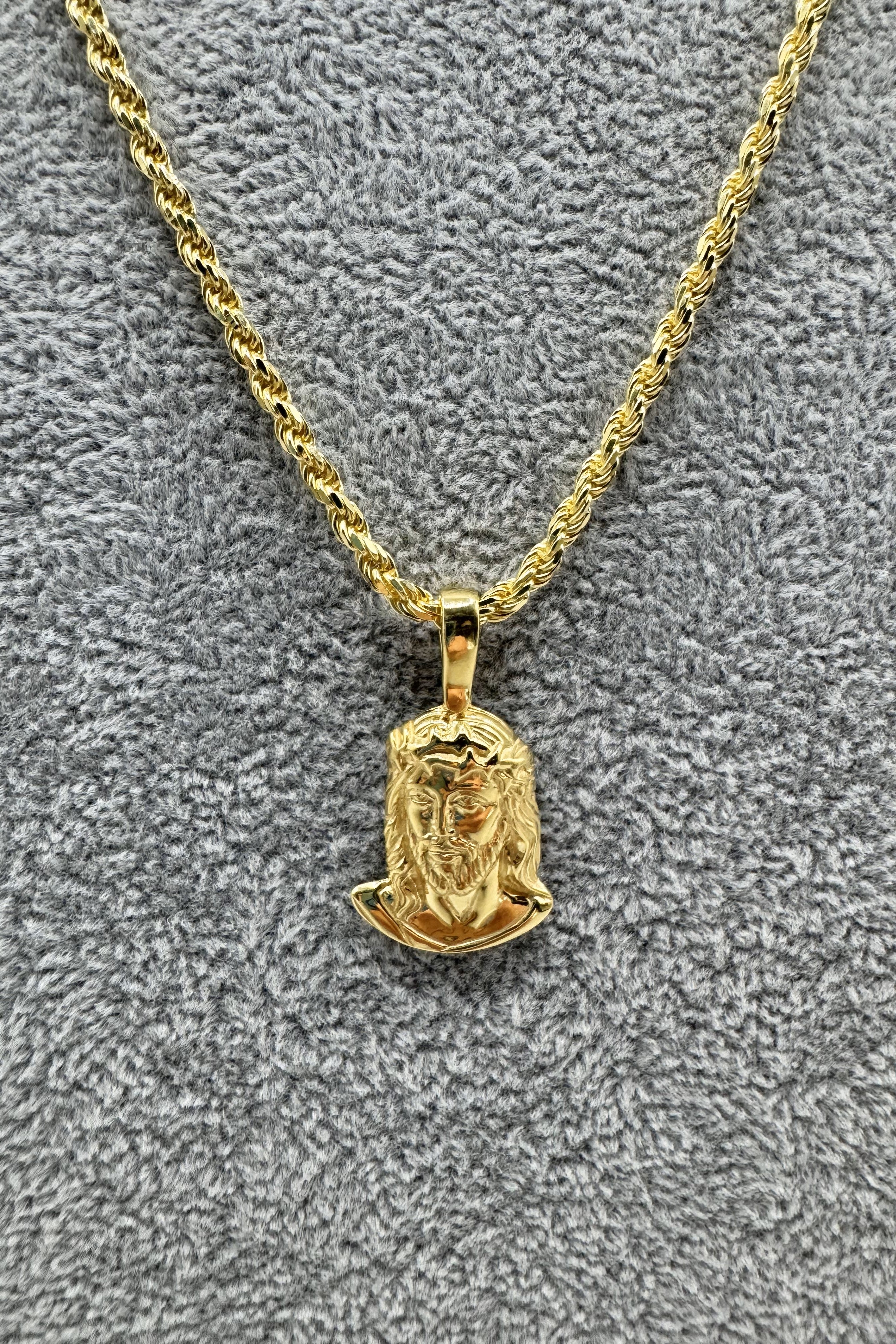 Collana Funetta 3 mm Con Ciondolo Gesù Argento 925