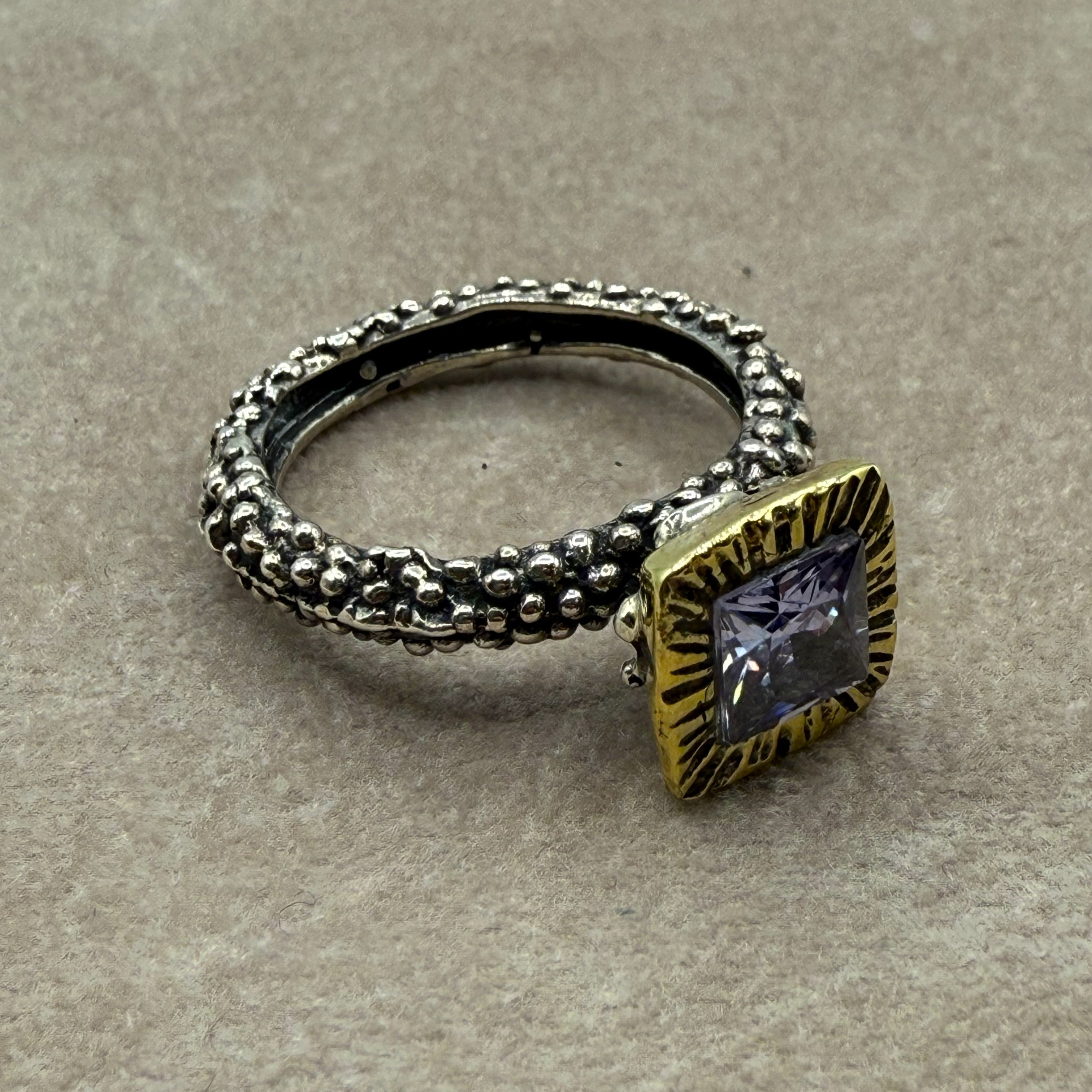 Anello In Argento 925 Con Pietra Centrale A150