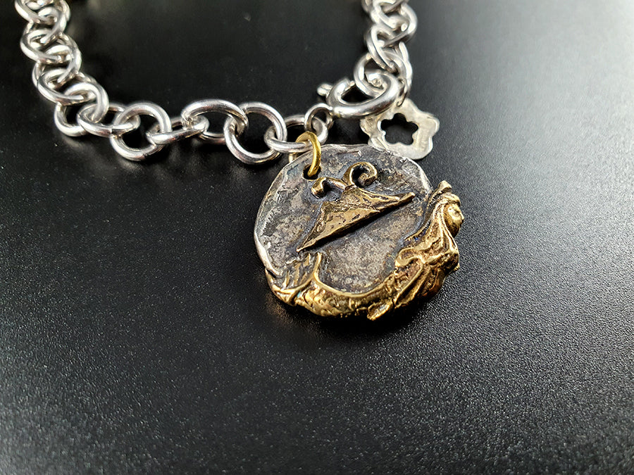 Bracciale in Argento 925 Identitario Rolò Vesuvio e San Gennaro B95