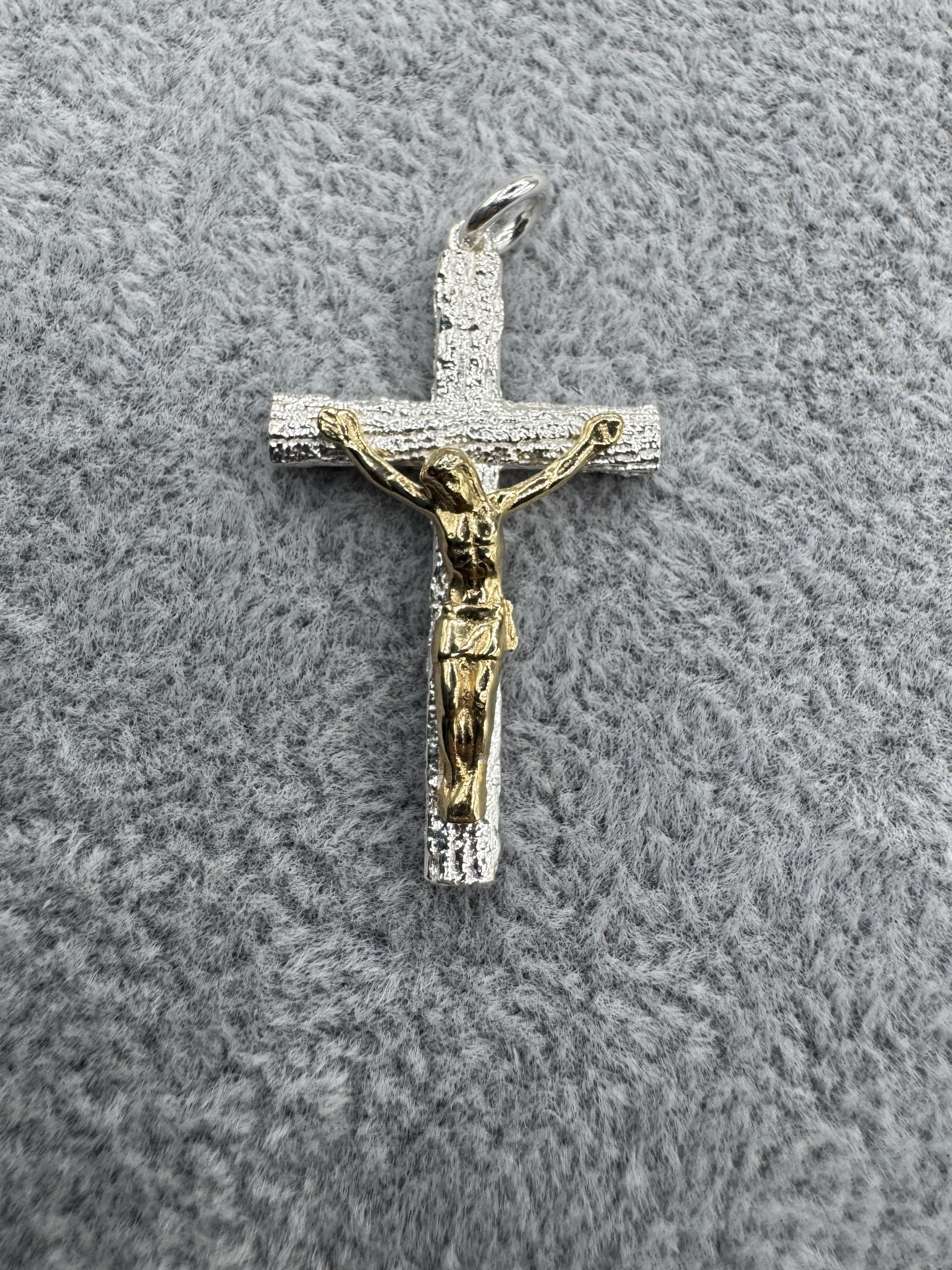 Ciondolo Dorato Crocifisso Argento925