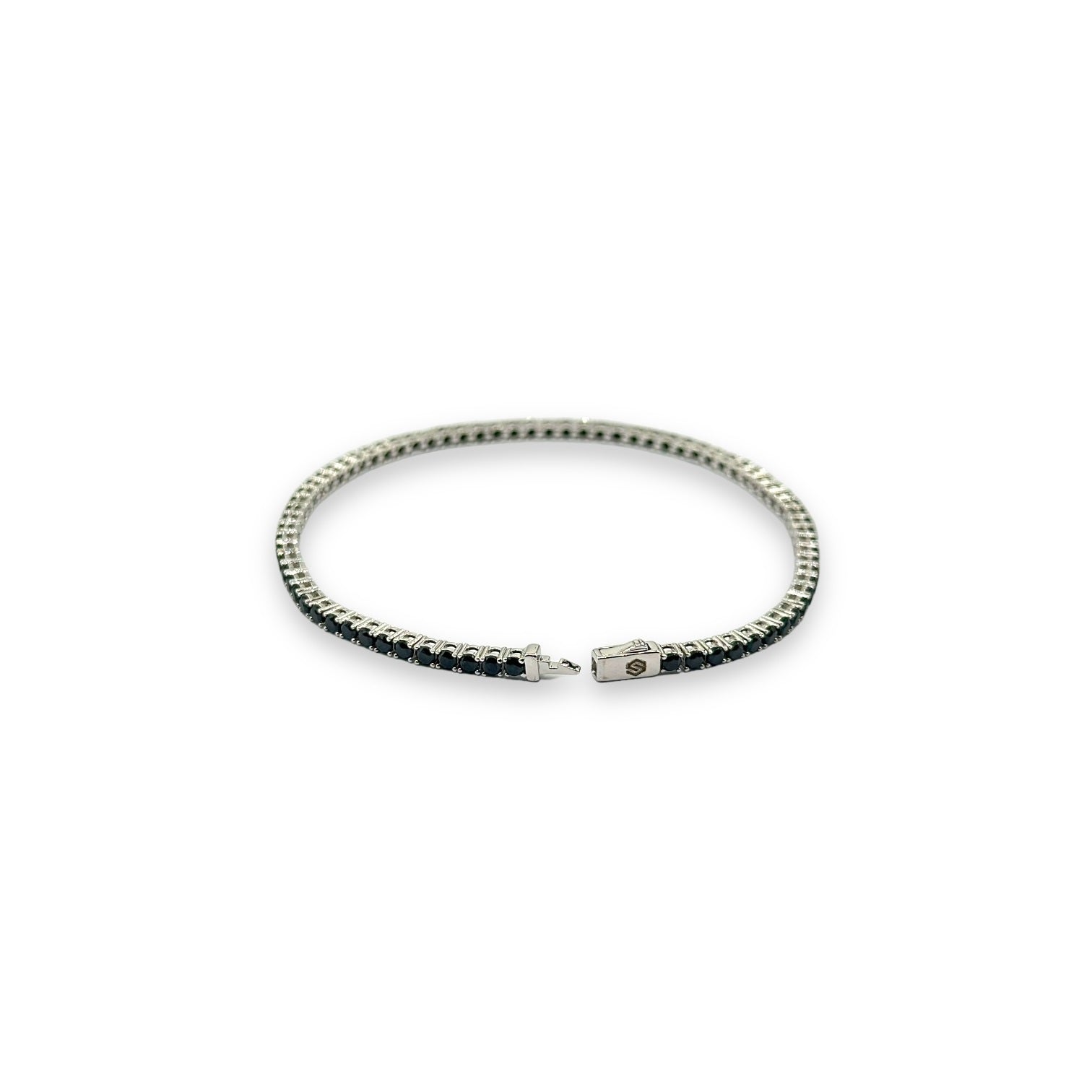 Bracciale Tennis Pietre Nere Art.BR107