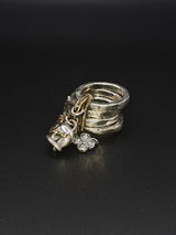 Anello In Argento 925 Capri Con Campanella a 4 Fasce Separate A249