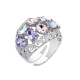 Anello Argento925 Con Zirconi Colorati Art.2423-C4