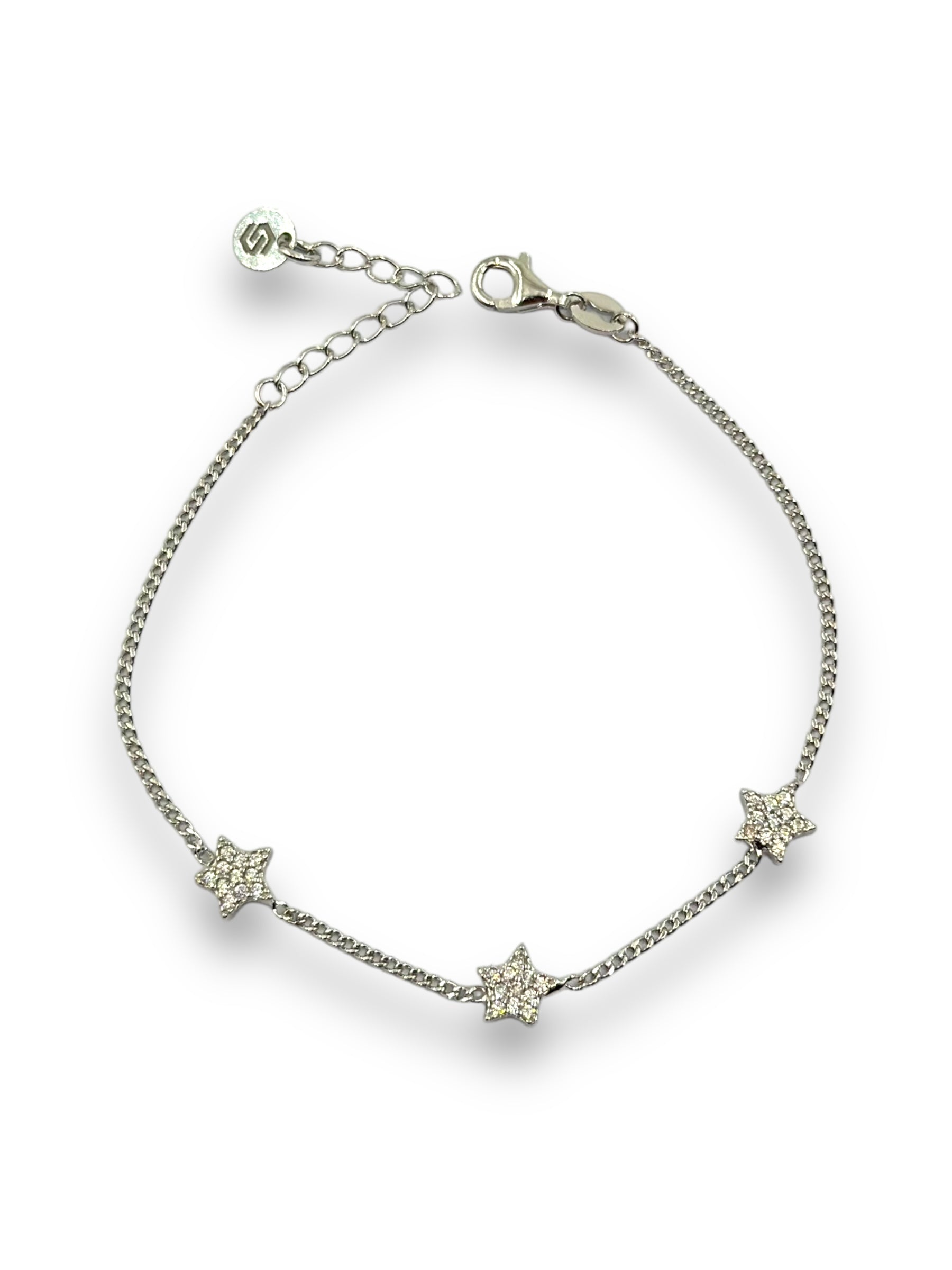 Bracciale In Argento 925 Tre Stelline Art.BR19