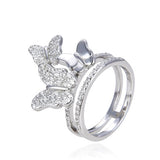 Anello Argento925 Con Zirconi Fantasia a Farfalle Art.2933-W