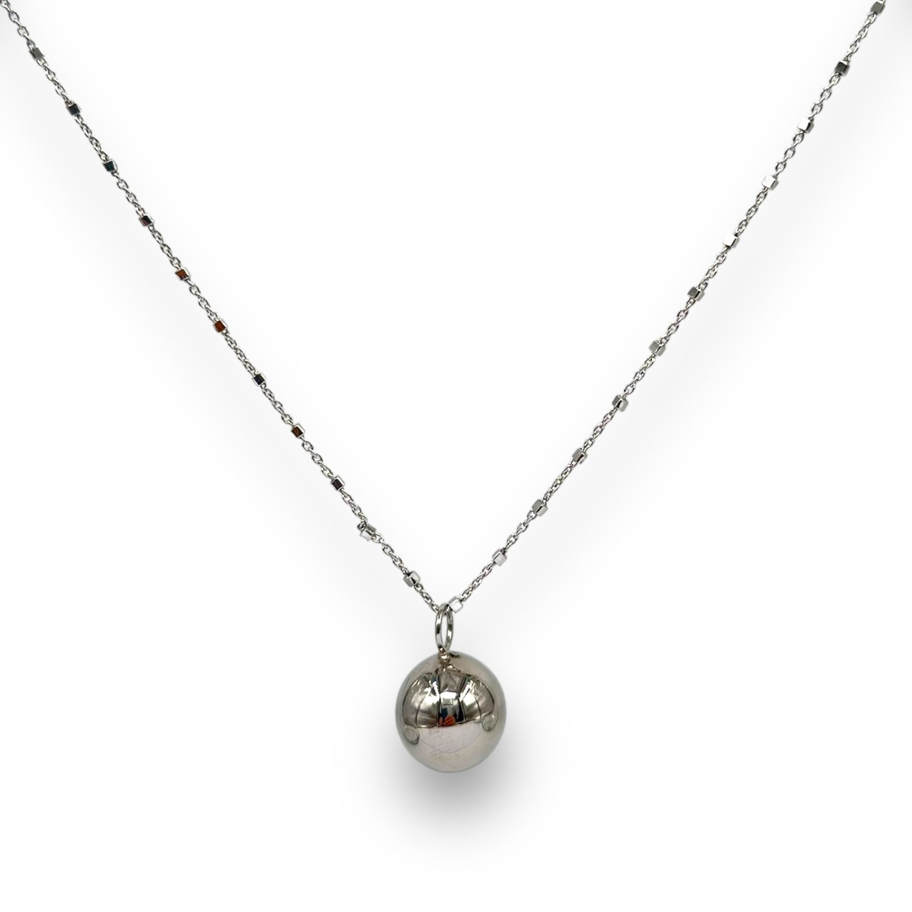 Collana Con Pallina Pendente Piccola In Argento Art.CL06