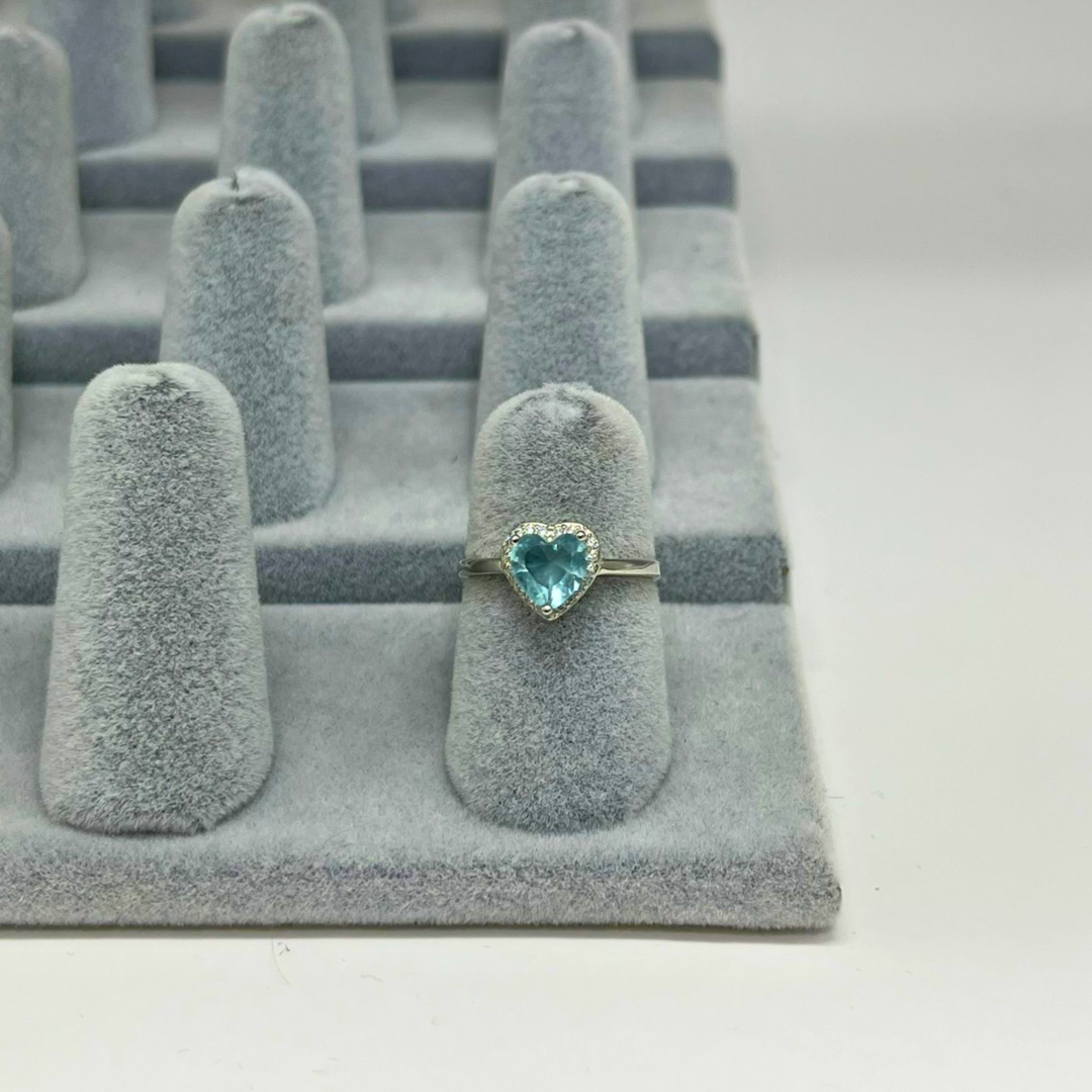 Anello Blue Heart