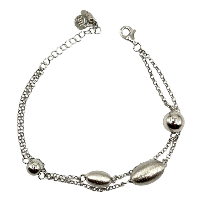 Bracciale Doppia Catena Con Sfere Ovali Art.BR109