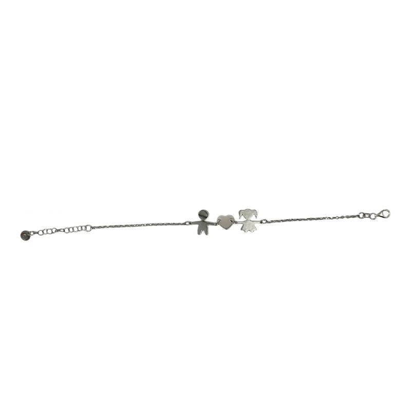 Bracciale Famiglia Con Cuore Centrale Art.BR111