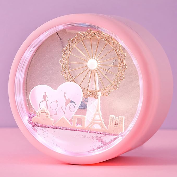 Cofanetto Per Gioielli Con Illuminazione Integrata e Dettaglio Torre Eiffel