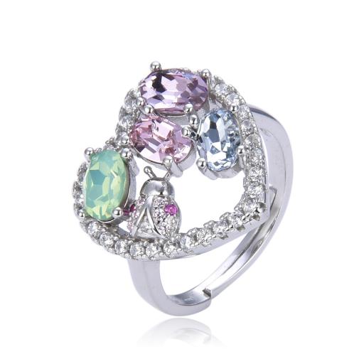 Anello Argento925 Con Cuore e Zirconi Art.7582