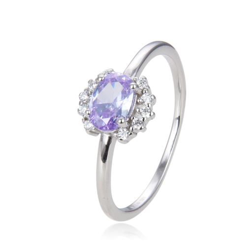 Anello Argento925 Con Zircone Centrale Art.7627-VL