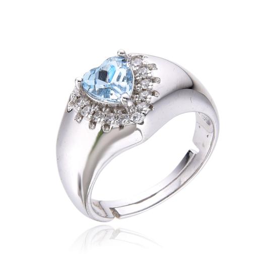 Anello Argento925 Con Zircone a Forma Di Cuore Art.7747-LS