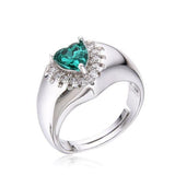 Anello Argento925 Con Zircone a Forma Di Cuore Art.7747-VD