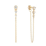 Orecchini pendenti in Argento925 Dorati Con Zirconi Art.9543-G