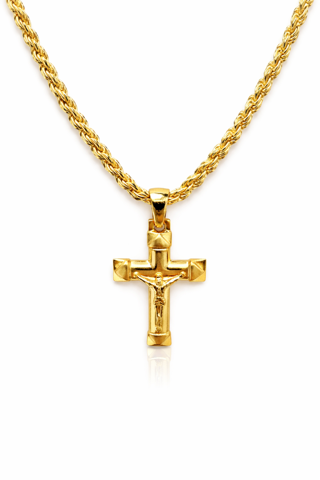 Collana Funetta 3 mm Con Crocifisso Argento 925