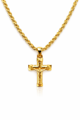 Collana Funetta 3 mm Con Crocifisso Argento 925