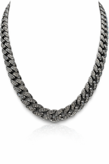 Collana Uomo Acciaio Cuban Link Zirconata