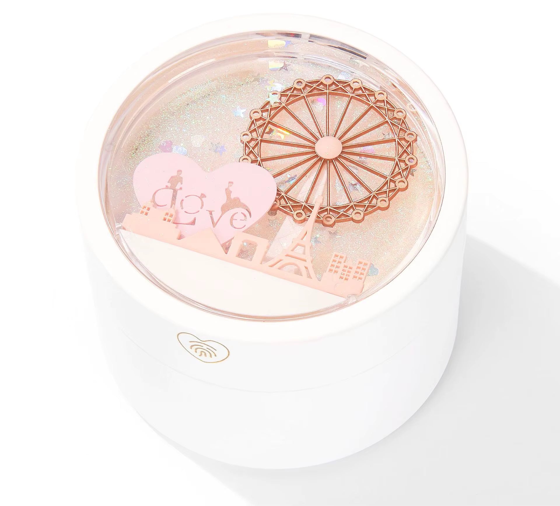 Cofanetto Per Gioielli Con Illuminazione Integrata e Dettaglio Torre Eiffel