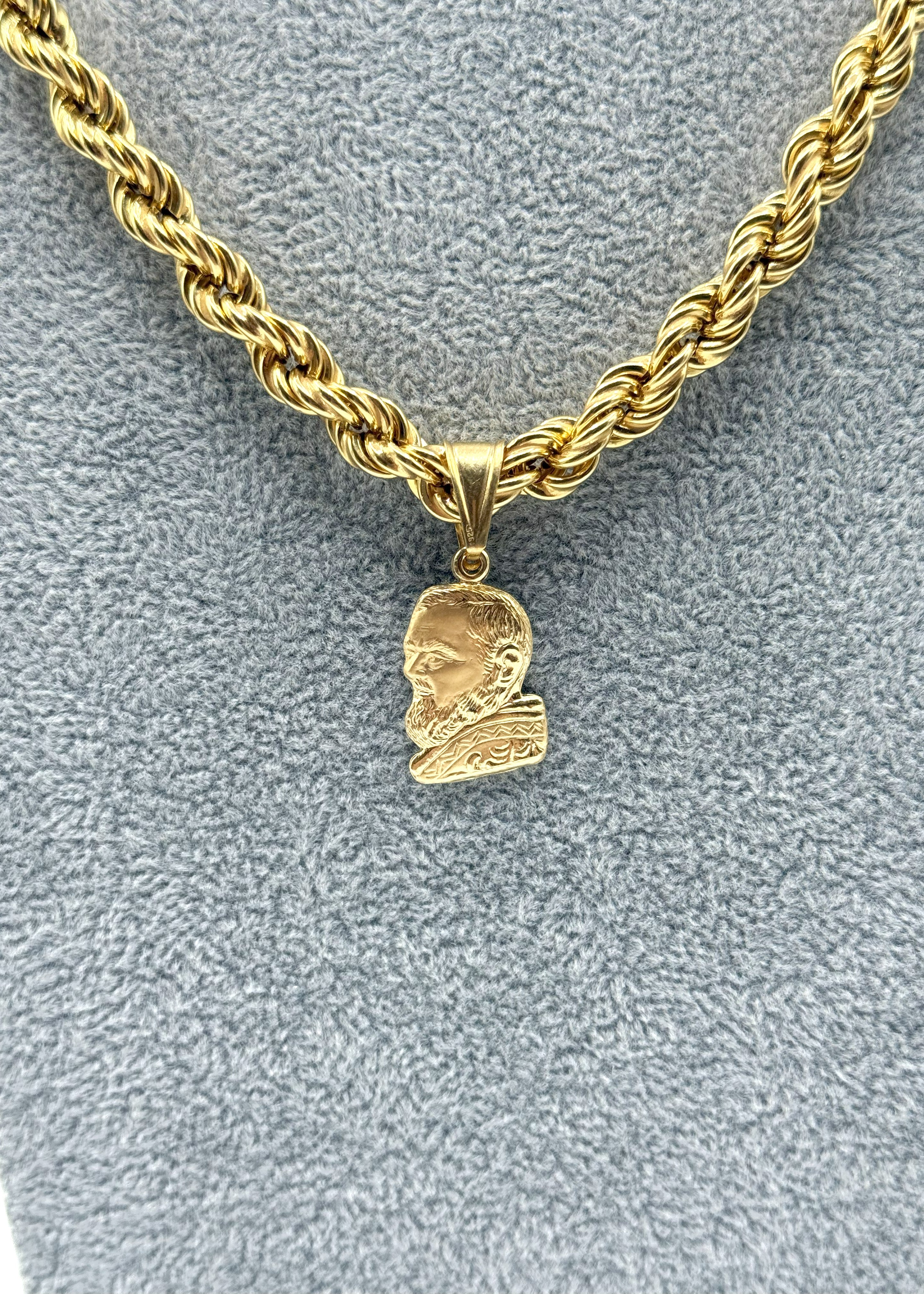 Collana Funetta 8mm x 60 Cm Con Ciondolo Padre Pio Argento 925