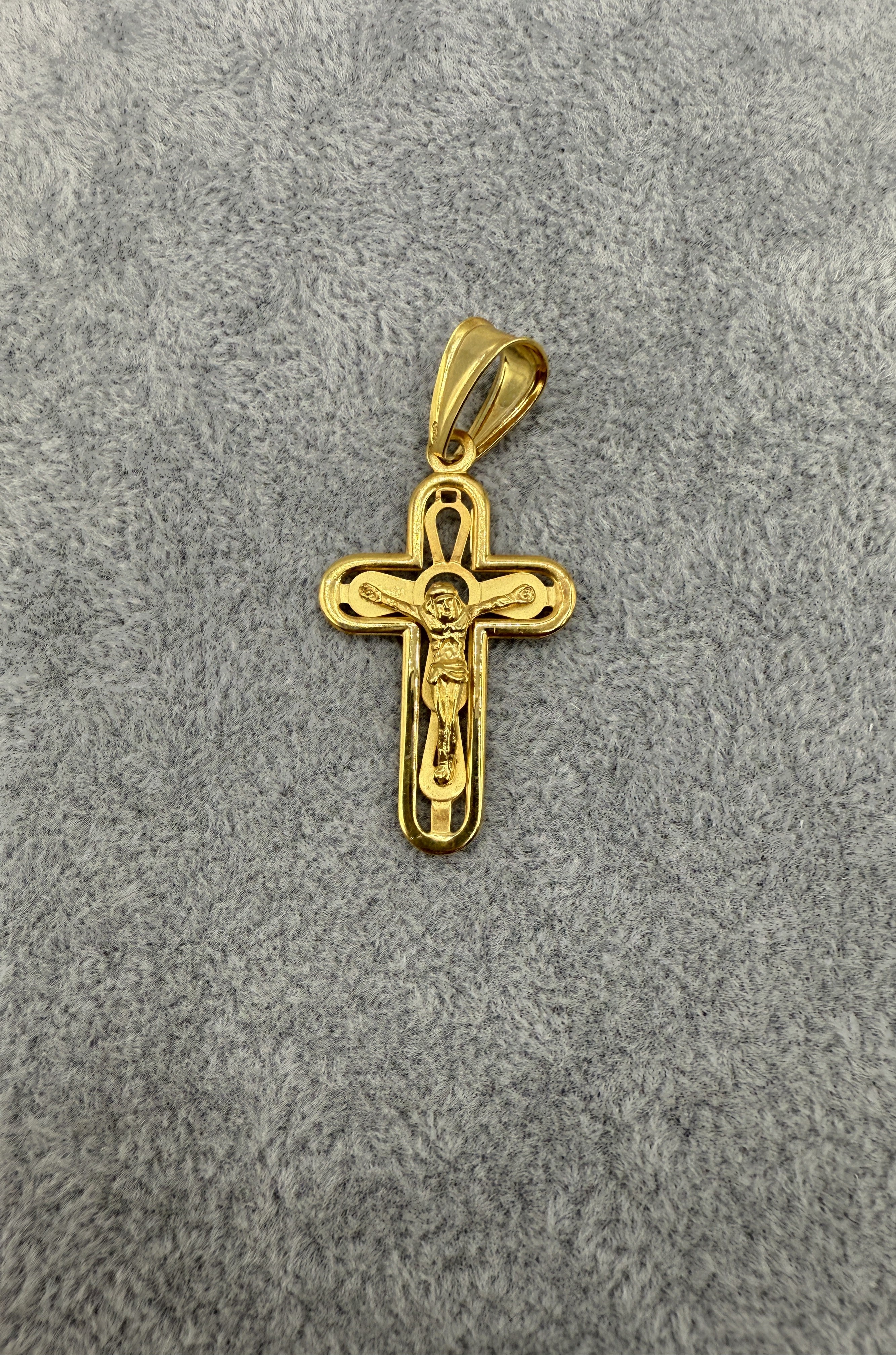 Collana Uomo 3+1  Con Ciondolo Crocifisso Argento 925