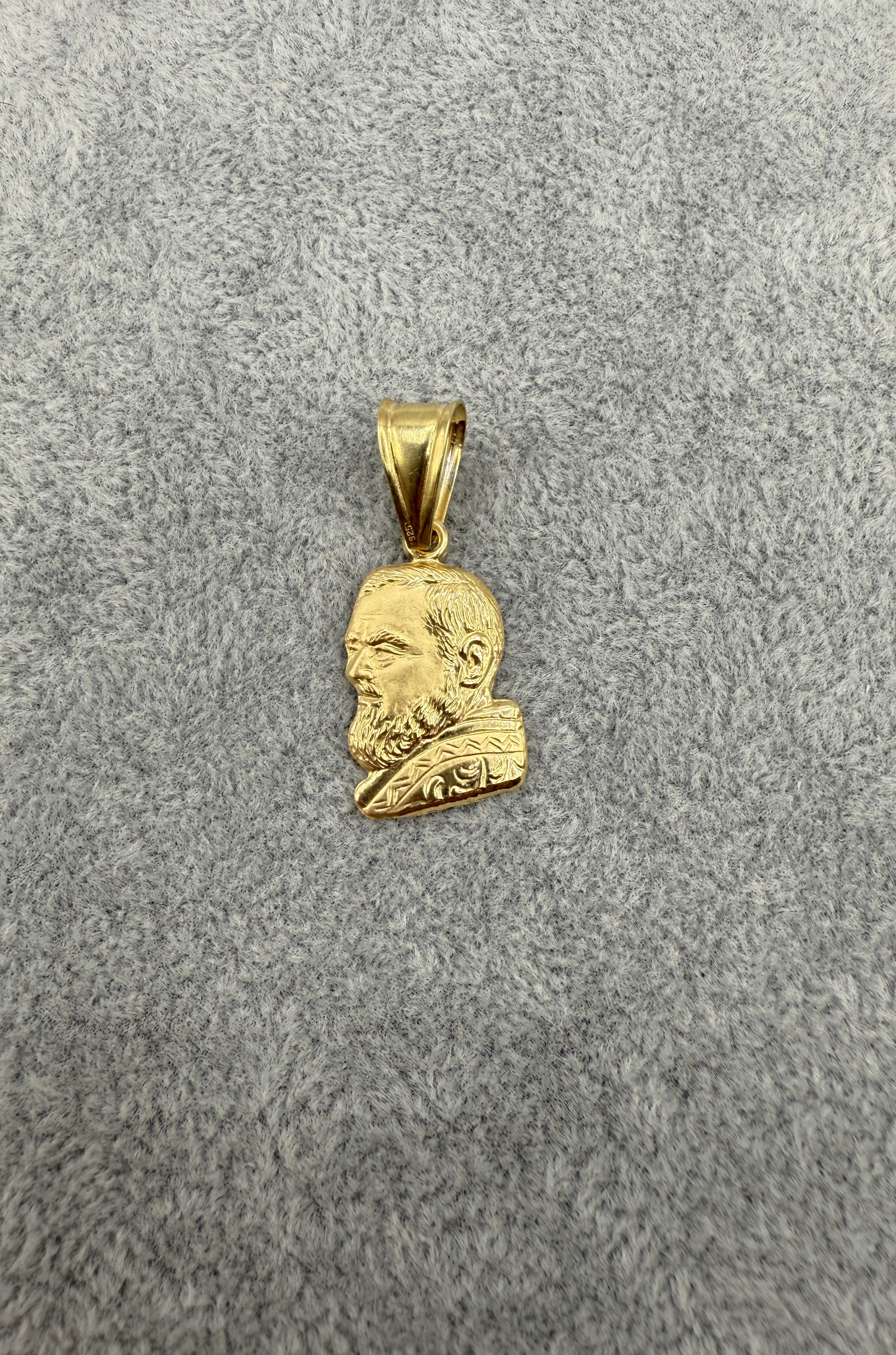Ciondolo Padre Pio Argento925 Dorato