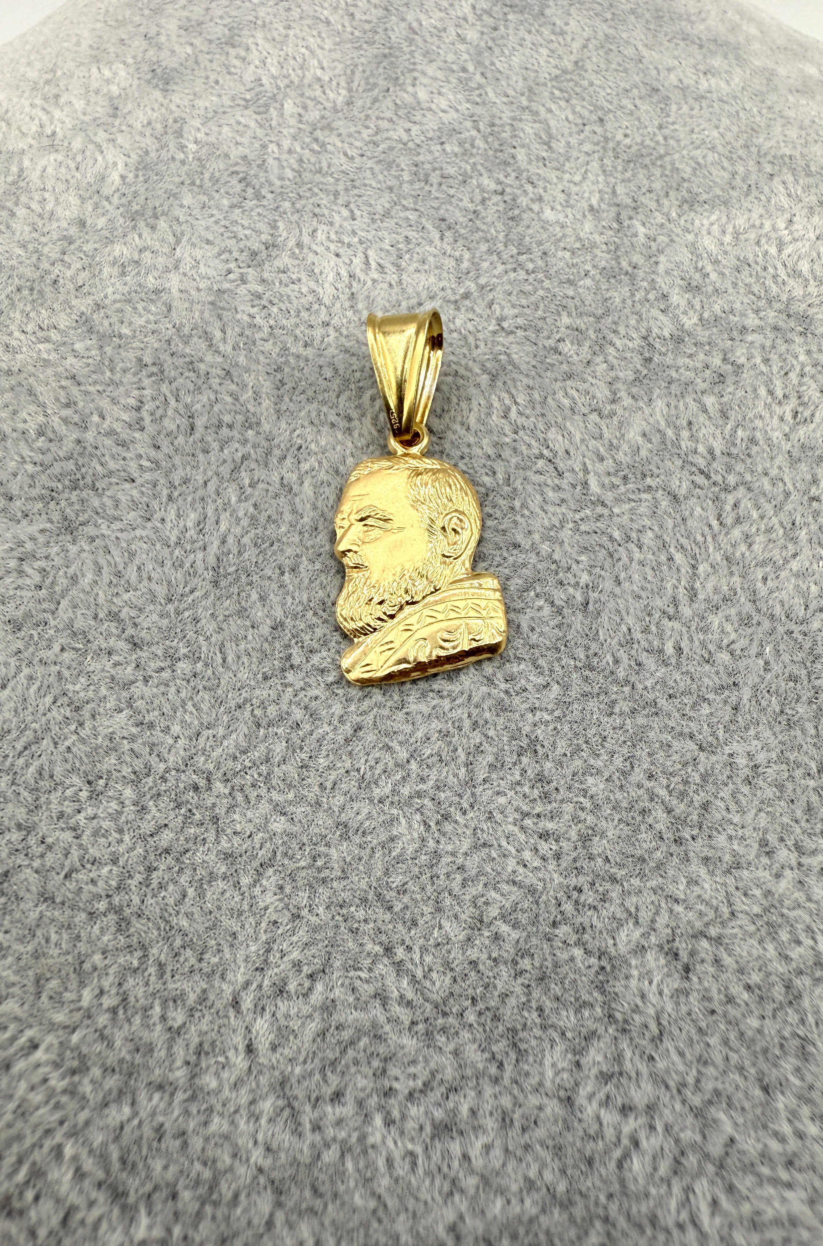 Ciondolo Padre Pio Argento925 Dorato