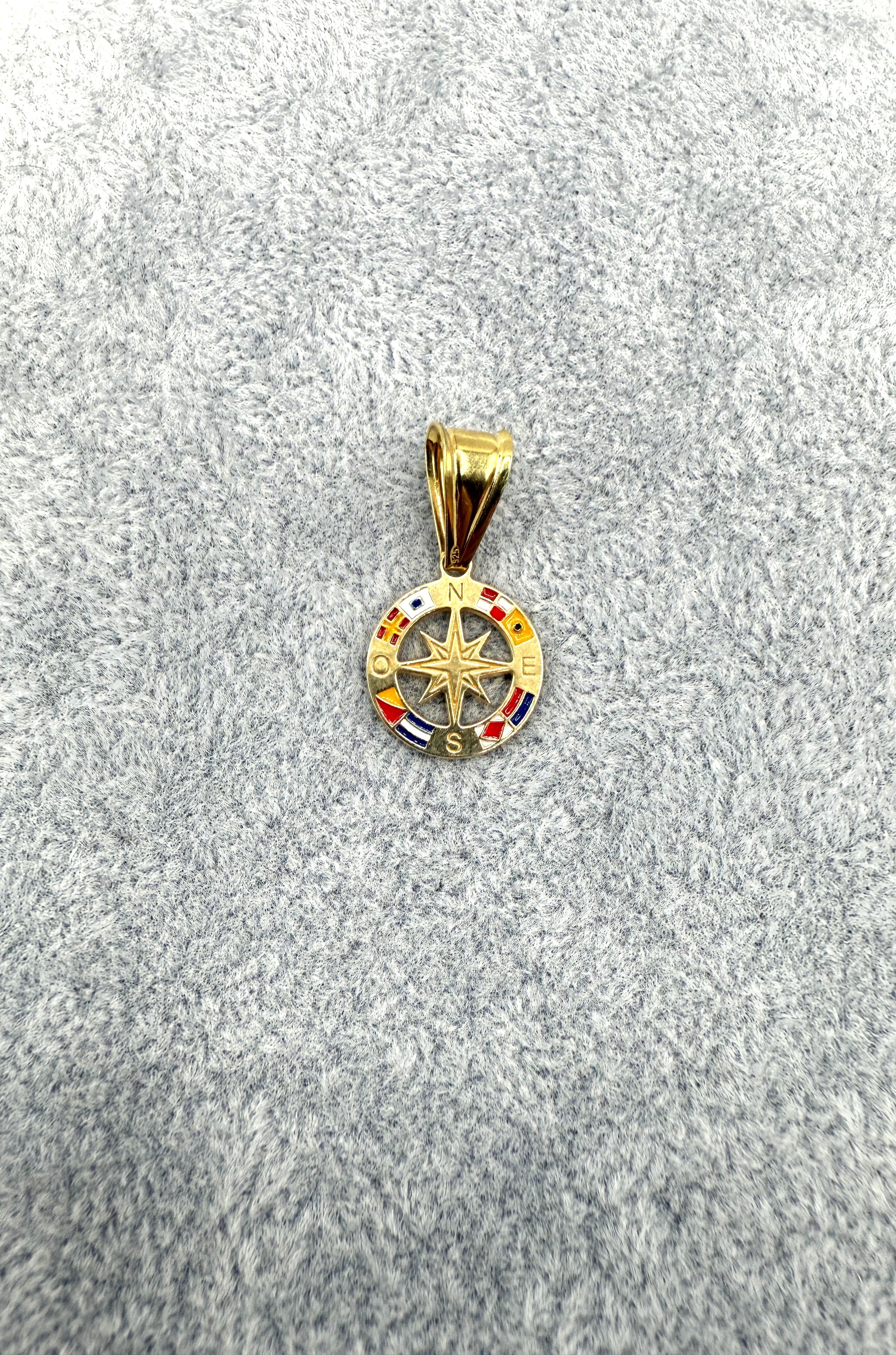 Ciondolo Rosa Dei Venti Argento925 Dorato