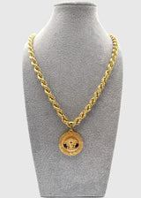 Collana Funetta 8mm x 60 Cm Con Ciondolo Versace Argento 925