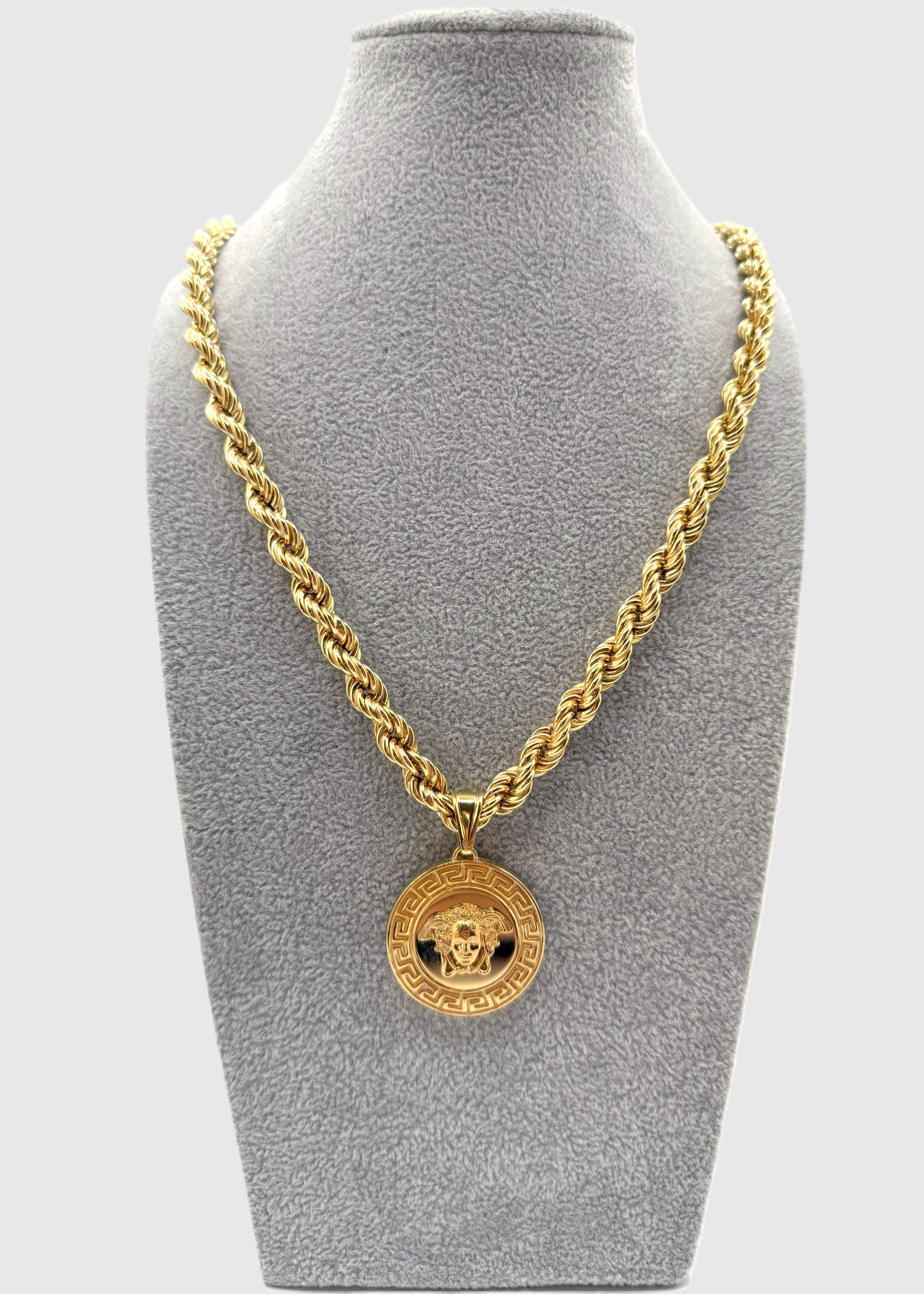 Collana Funetta 8mm x 60 Cm Con Ciondolo Versace Argento 925