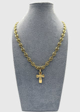 Collana Maglia Marinara Con Ciondolo Crocifisso