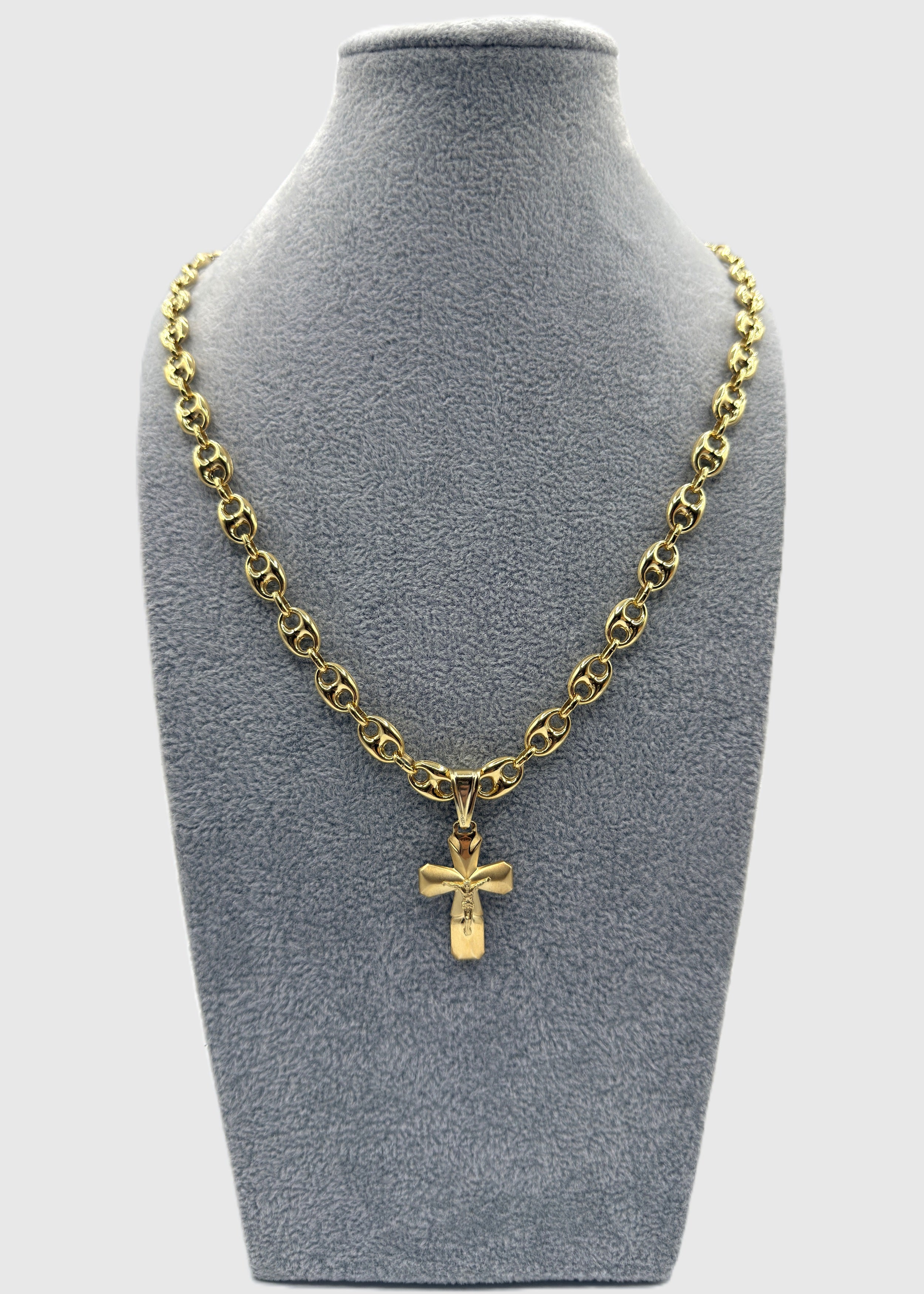 Collana Maglia Marinara Con Ciondolo Crocifisso