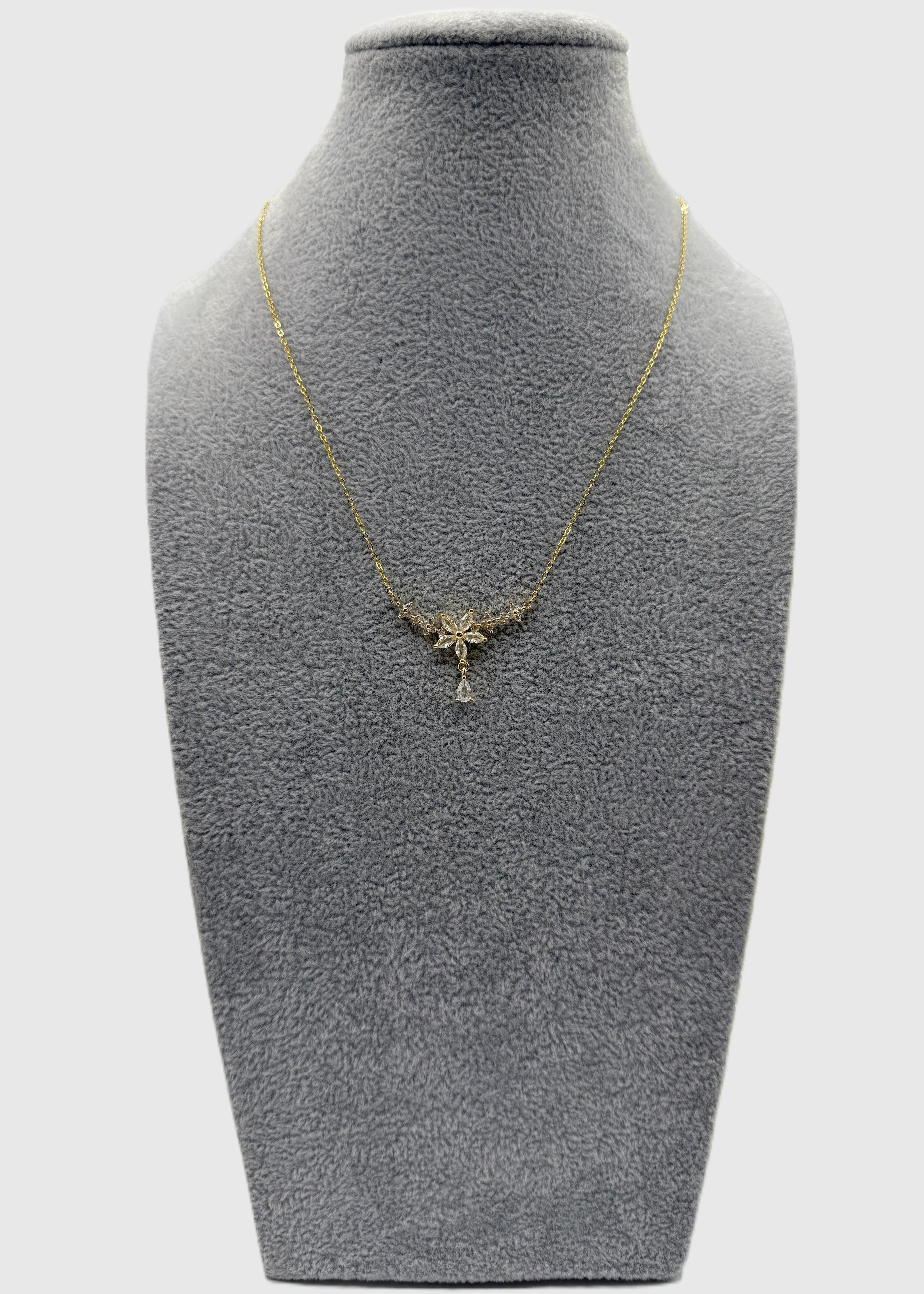 Collana Argento925 Con Fiore Zirconato Art.CL34/60