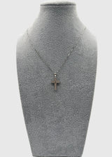 Collana Argento925 Con Ciondolo Crocifisso Zirconato Art.9654