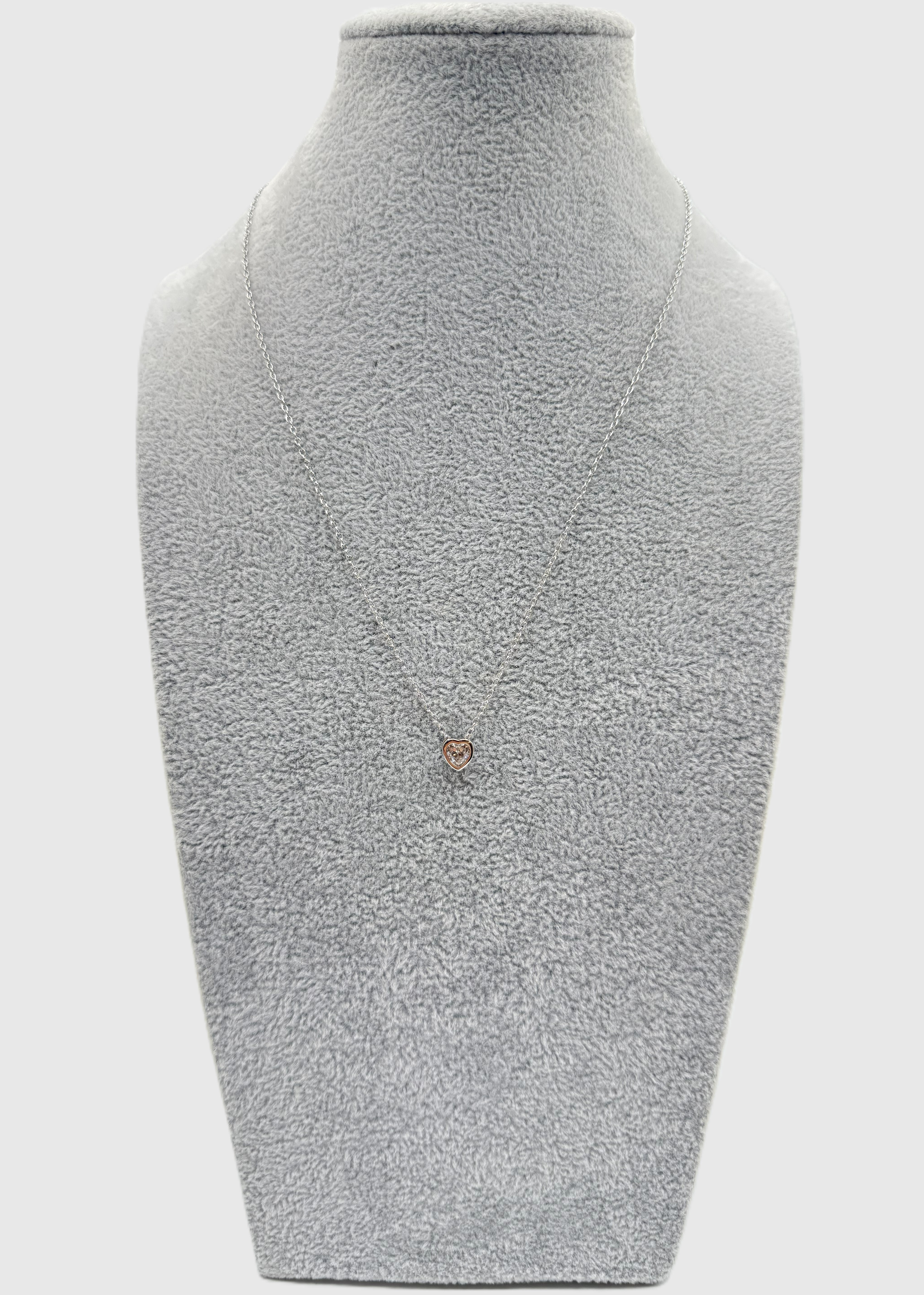 Collana Argento925 Con Cuore Zirconato Art.CL4/59A