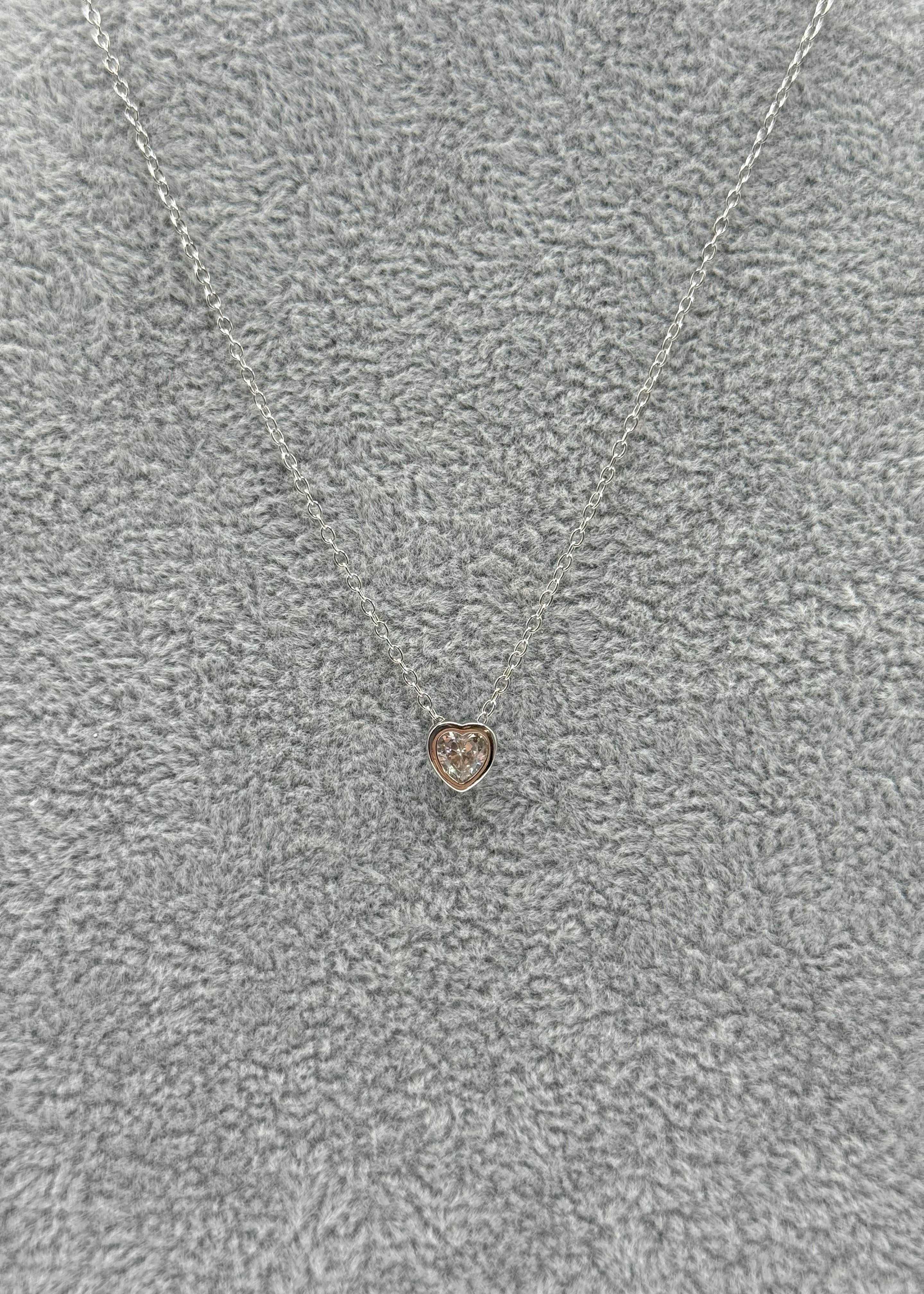 Collana Argento925 Con Cuore Zirconato Art.CL4/59A