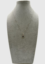 Collana Argento925 Con Ciondolo Crocifisso Zirconato Art.P20/38 Blu