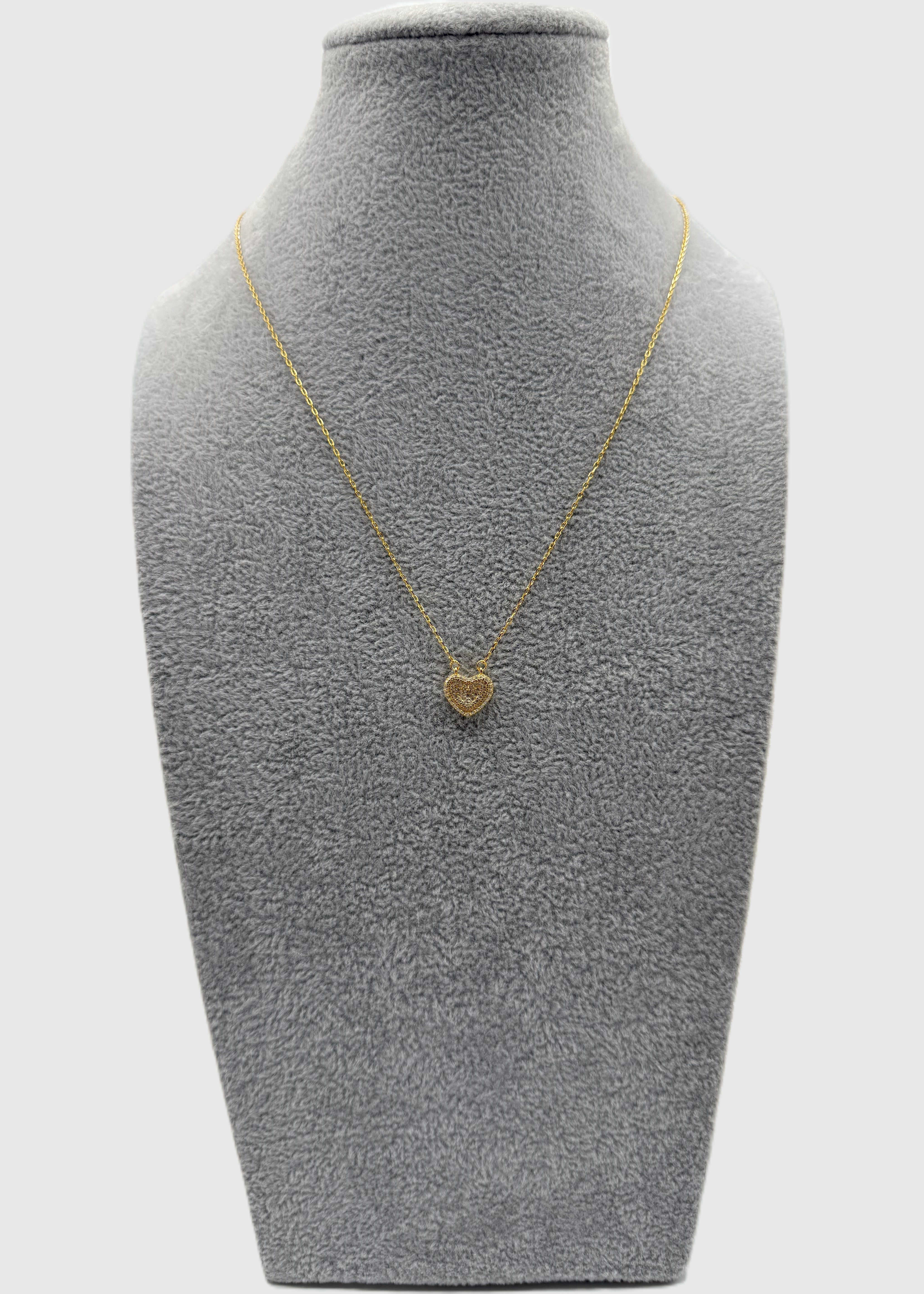 Collana Argento925 Dorata Con Cuore Zirconato Art.CL24/118