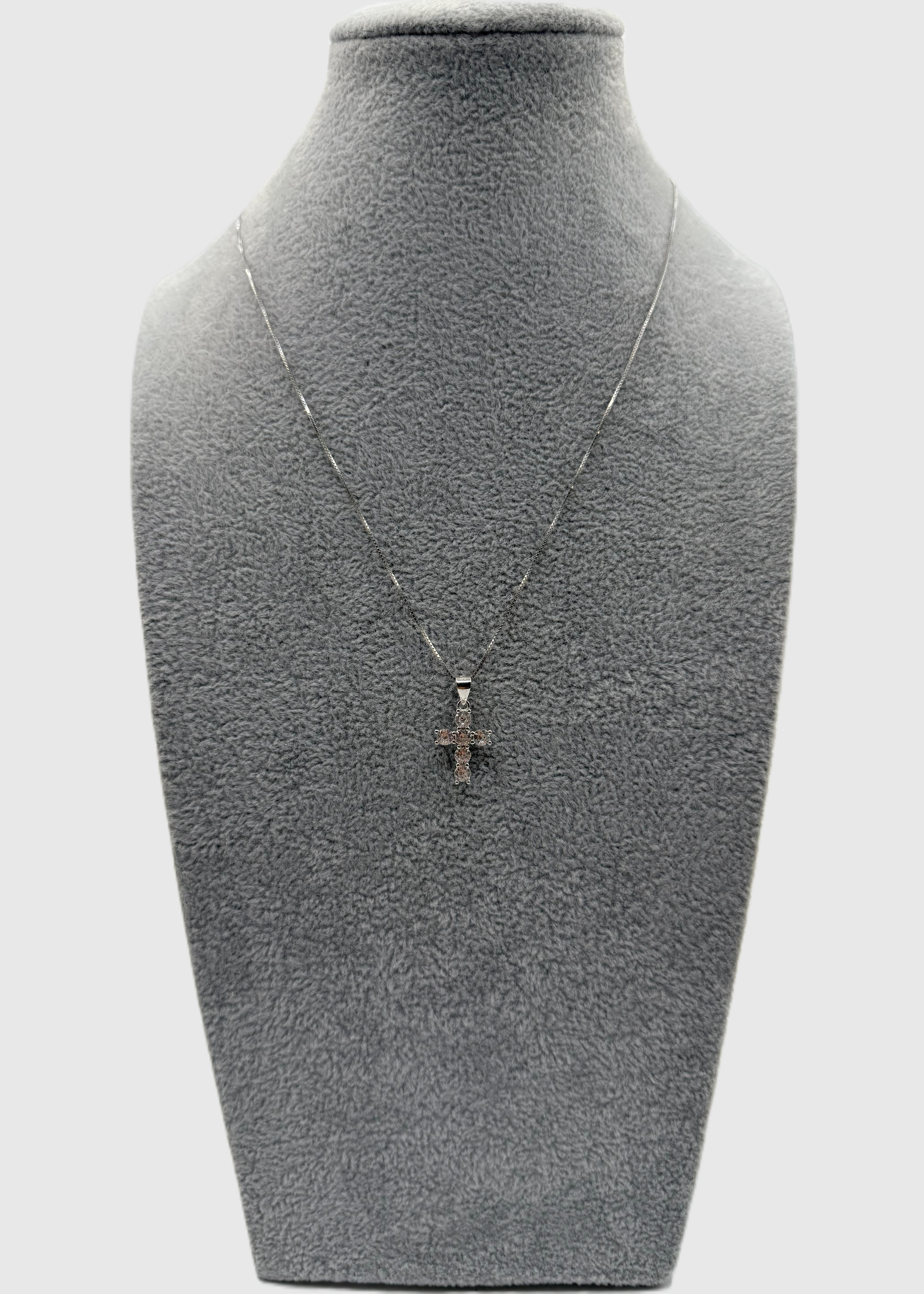 Collana Argento925 Con Ciondolo Crocifisso Zirconato Art.P20/24