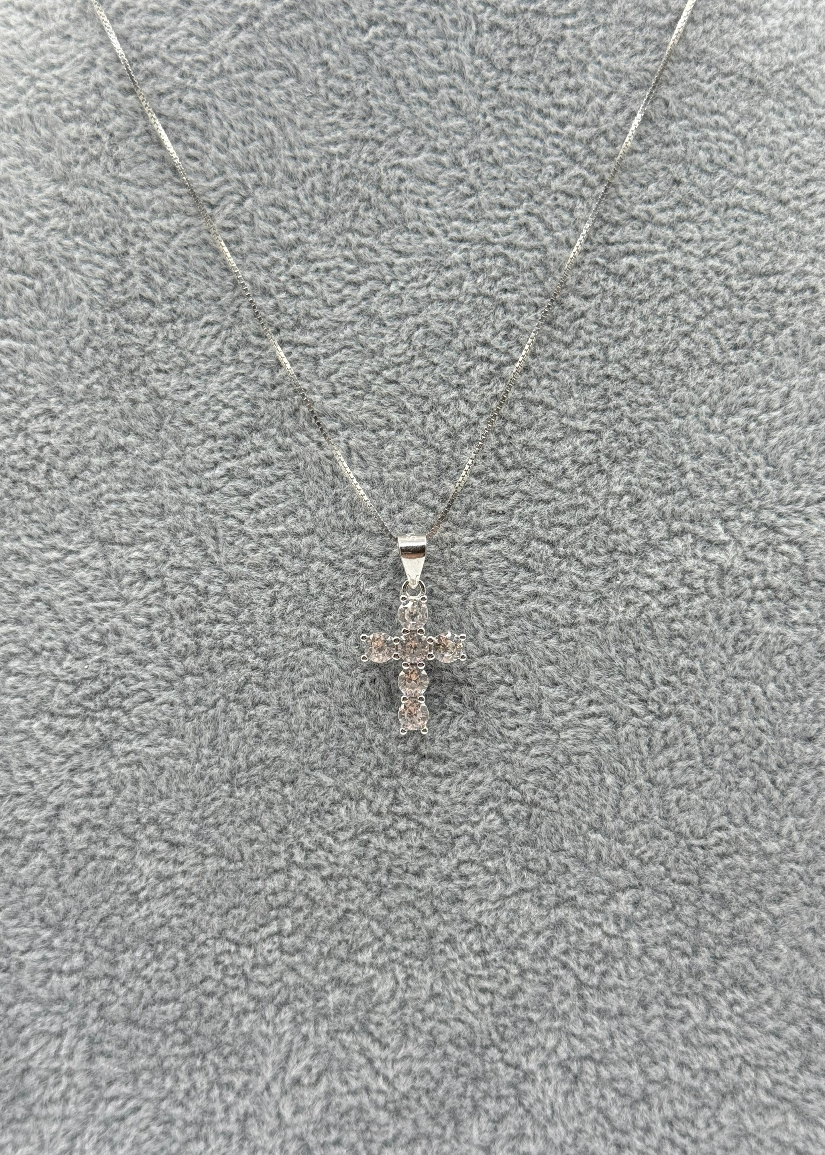 Collana Argento925 Con Ciondolo Crocifisso Zirconato Art.P20/24