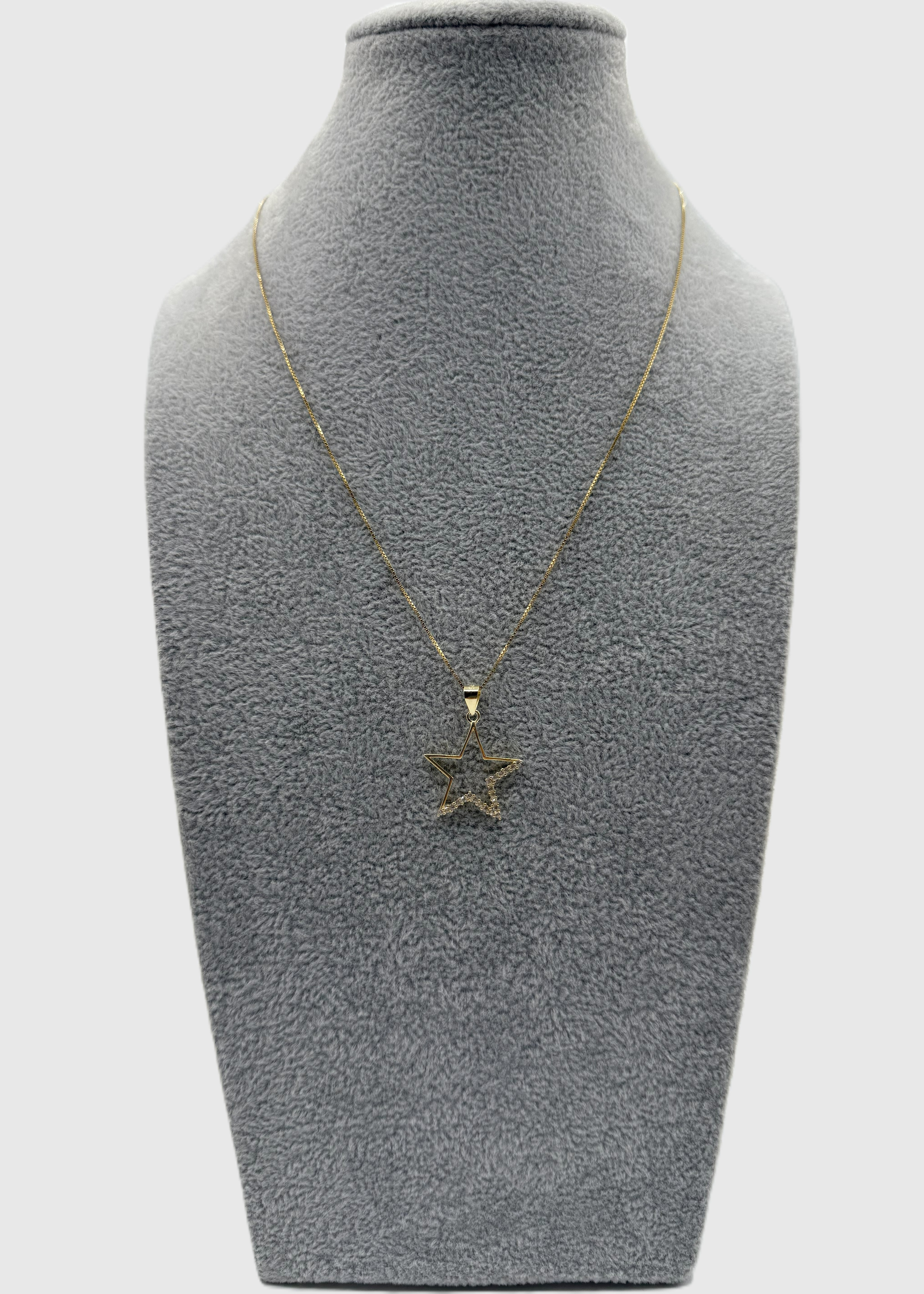 Collana Argento925 Dorata Con Stella Zirconata Art.P31/89