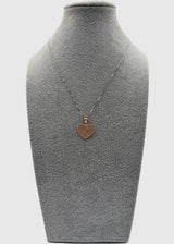 Collana Argento925 Con Cuore Zirconato Color Rame Art.P24/4