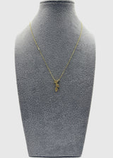 Collana Argento925 Dorata Con Foglioline Zirconate Art.CL37/28