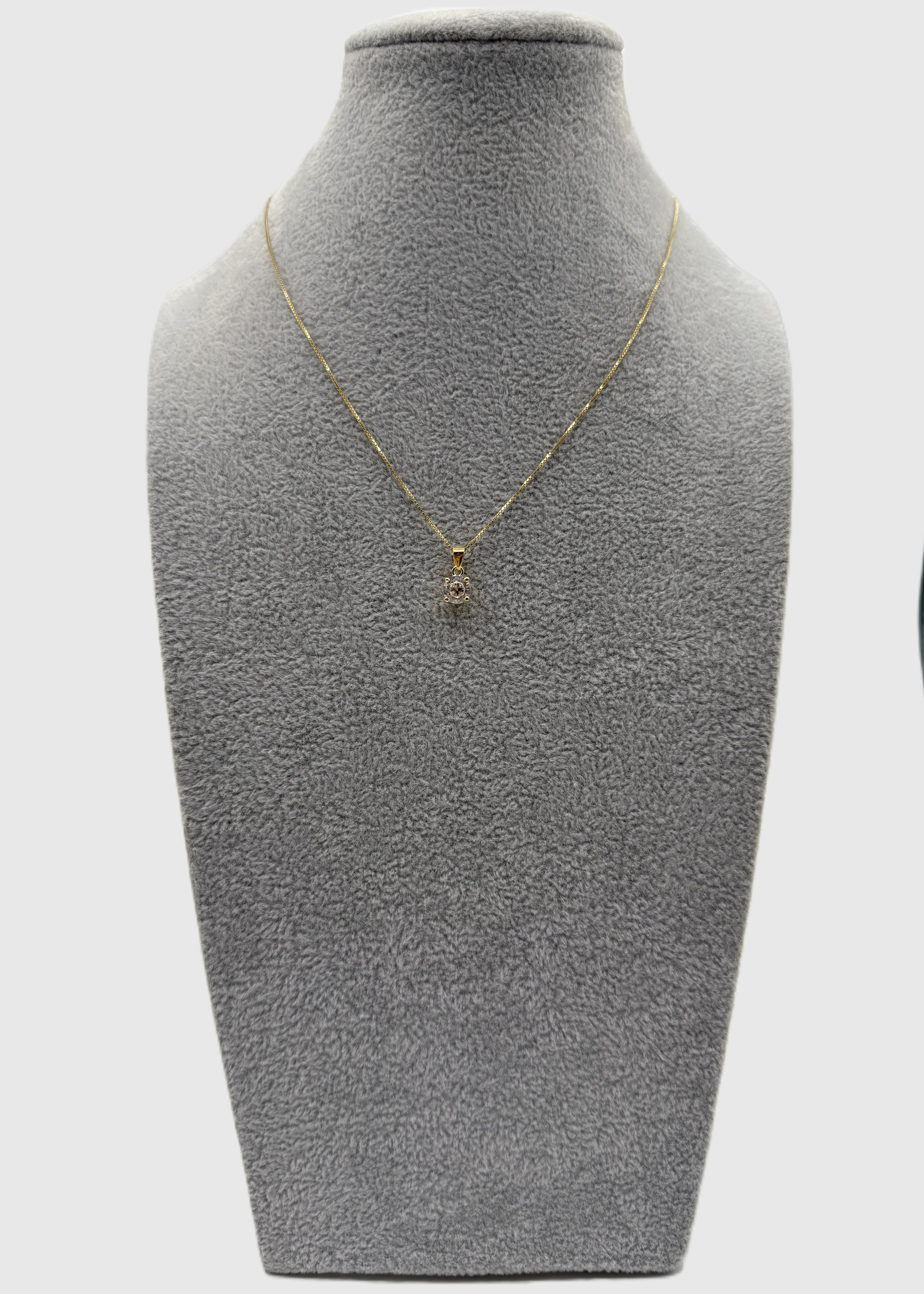 Collana Argento925 Dorata Con Ciondolo Zirconato Art.P1/1C6